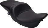 Drag Specialties Seats Freedom Seat - Solar Leather - Black for Harley FLH 1997-2007 with 5-3/4" Driver Support