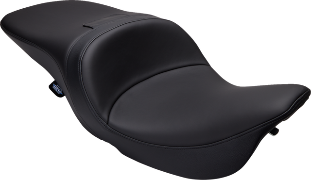 Drag Specialties Seats Freedom Seat - Solar Leather - Black for Harley FLH 1997-2007 with 5-3/4" Driver Support