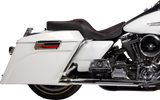 DRAG SPECIALTIES SEATS Freedom Seat - Vinyl - Double Diamond Red Stitch for Harley FLH 1997-2007