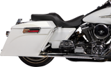 Drag Specialties Seats Freedom Seat - Solar Leather - Black for Harley FLH 1997-2007 with 5-3/4" Driver Support