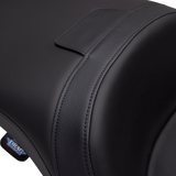Drag Specialties Seats Freedom Seat - Solar Leather - Black for Harley FLH 1997-2007 with 5-3/4" Driver Support