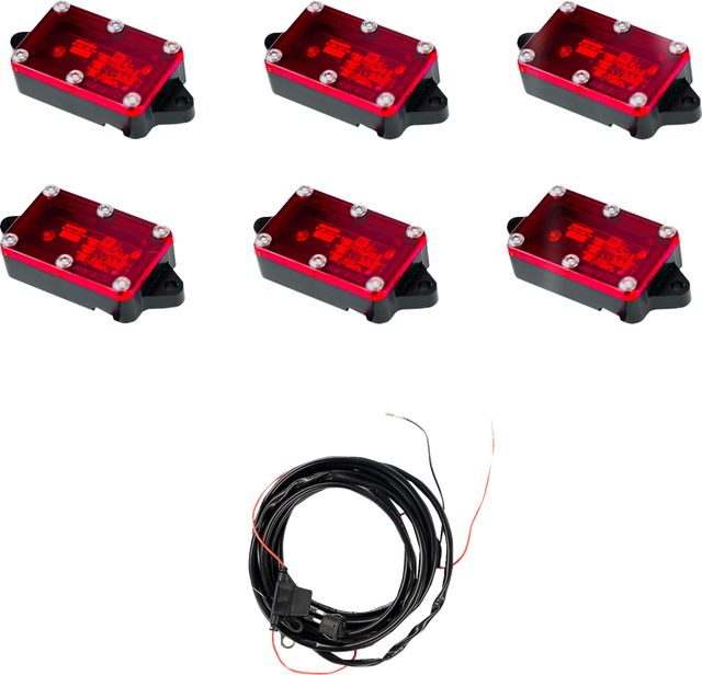 HERETIC Rock Light - Red - 6 Pack 70025
