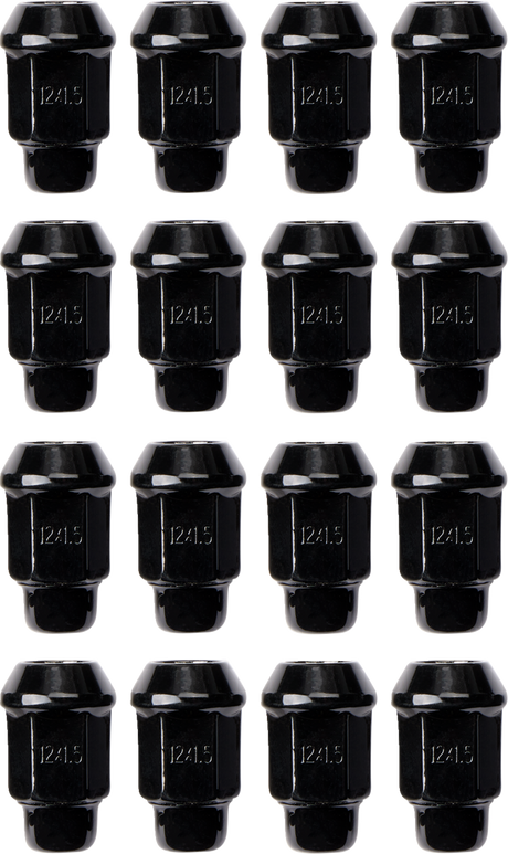 ITP Lug Nuts - 60° Tapered - Black - M12 x 1.50 - 16 Pack BLUG18BX