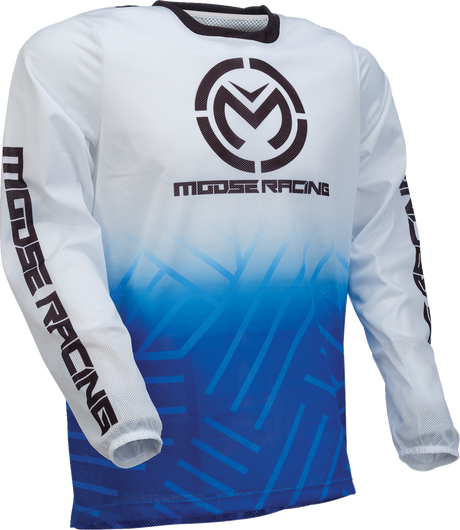 Moose Offroad Sahara Jersey - Blue/White - Medium - Designed for ATV and UTV Vehicles