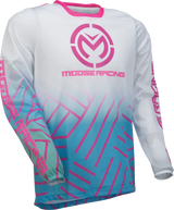 Moose Offroad Sahara Jersey 2XL - Pink/Blue/White for ATV, UTV, and Off-Road Vehicles (Part #29107960)