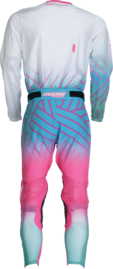 Moose Offroad Sahara Jersey 2XL - Pink/Blue/White for ATV, UTV, and Off-Road Vehicles (Part #29107960)
