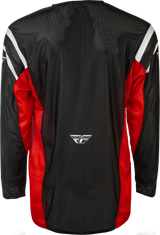 Fly Racing Kinetic Mesh Center Jersey Black/White/Red Large for Motocross and Off-Road Vehicles