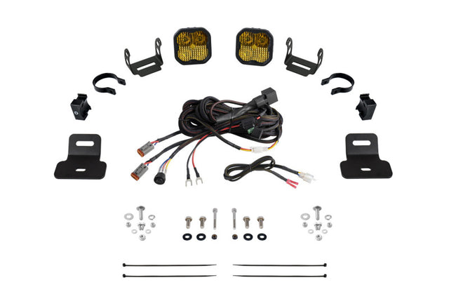 Diode Dynamics 17-24 Can-Am Maverick X3 SS3 Stage Series Ditch Light Kit - Sport Yellow Combo