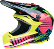MOOSE OFFROAD Youth F.I. Helmet - Vaporwave - MIPS® - Black/Pink/Yellow - Medium 0111-1615