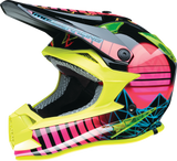 MOOSE OFFROAD Youth F.I. Helmet - Vaporwave - MIPS® - Black/Pink/Yellow - Medium 0111-1615
