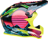 MOOSE OFFROAD Youth F.I. Helmet - Vaporwave - MIPS® - Black/Pink/Yellow - Medium 0111-1615