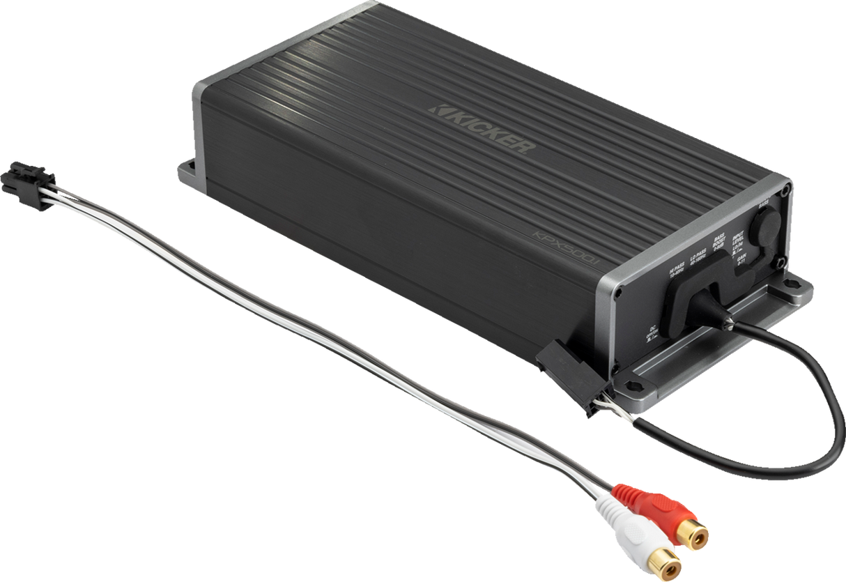 KICKER 51KPX5001 Compact 500W Weather-Resistant Subwoofer Amplifier for Car Audio