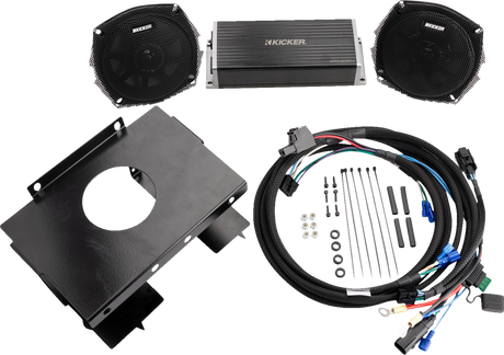 KICKER Street Glide 50HDS962 High-Performance Waterproof Coaxial Speaker and Amplifier Kit for Harley Davidson Street Glide