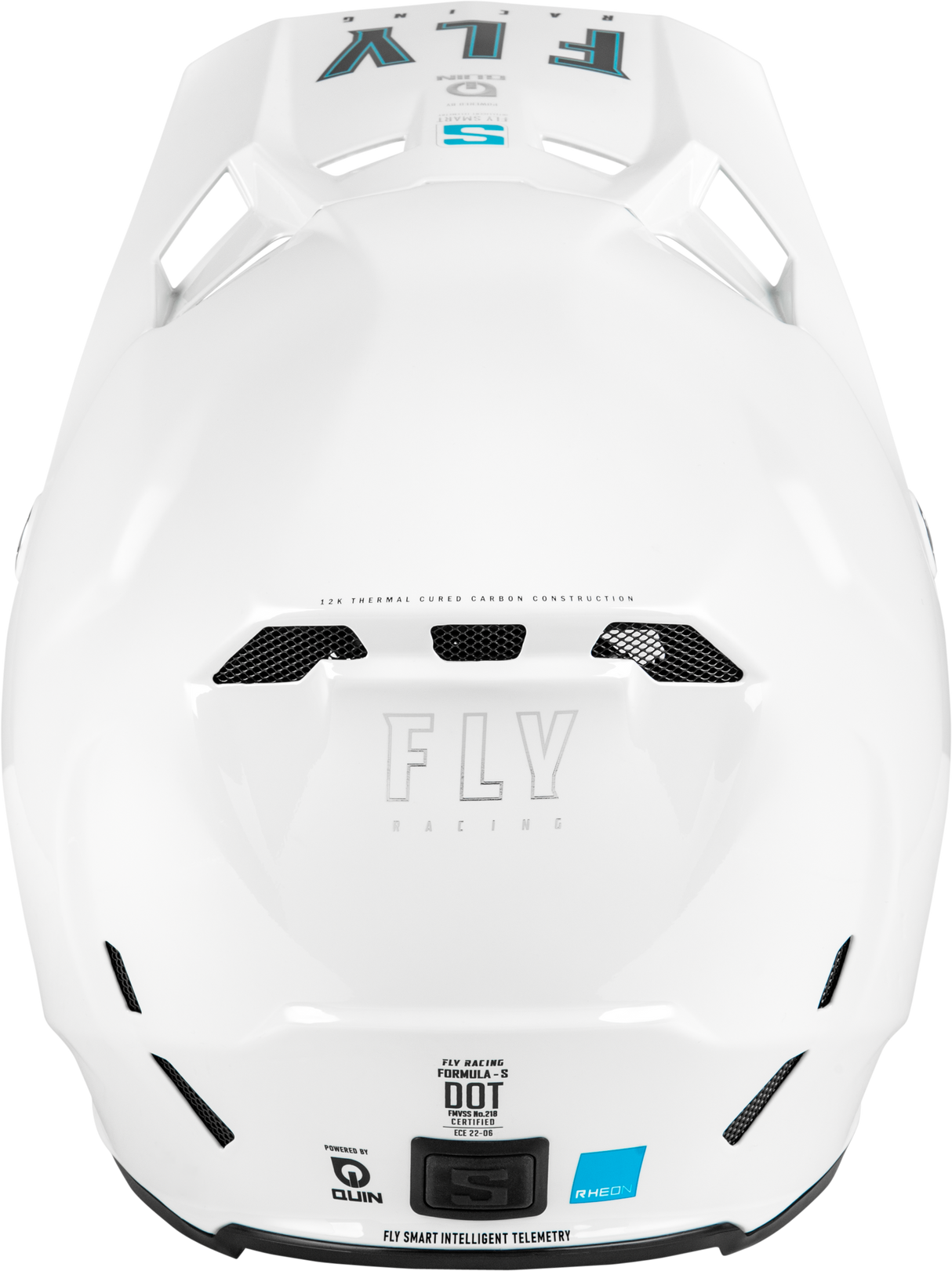 Fly Racing Formula S Carbon Solid Helmet for Motocross and Off-Road - White, Model 73-44942X