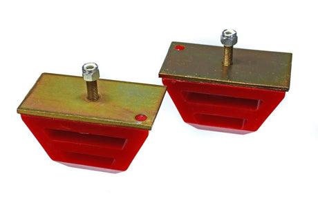 Energy Suspension Hyper-Flex Performance Bump Stops for Control Arms and Suspension - Red, 2-1/2 inch, Set of 2