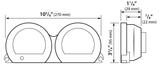 KOSO BA064921 4 Piece Red LED Gauge Kit for Harley-Davidson FLHT, FLHX, FLTR 2014-2022