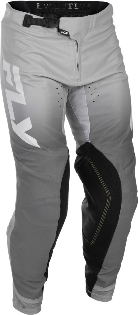 Fly Racing Evolution DST Pants White/Grey Size 30 – Durable Motocross Riding Pants with Advanced Ventilation and Fit System