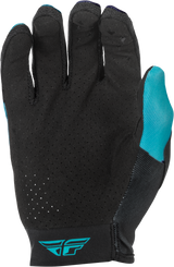 Fly Racing Girl's Lite Gloves Aqua/Navy/White - Part #379-611YL, Suitable for Youth ATV and Dirt Bike Riding