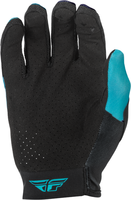 Fly Racing Women's Lite Gloves Aqua/Navy/White - Lightweight Race Gloves with Touch Screen Compatibility