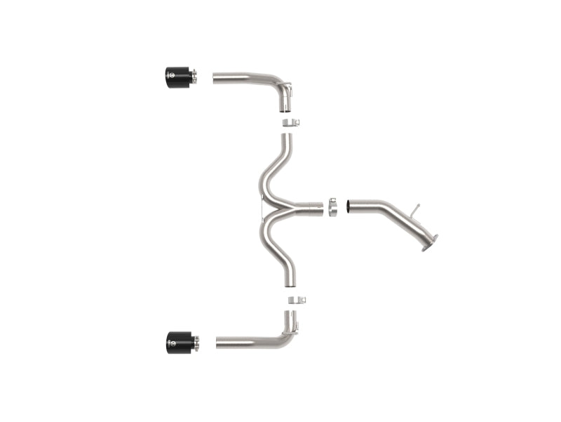 aFe 20-21 Kia Forte GT 1.6L Axle-Back Exhaust System with 3 Inch to 2-1/2 Inch Mandrel-Bent Stainless Steel Tubing and Black Tips