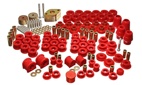 Energy Suspension 2.18108R Hyper-Flex Master Bushing Set for 2007-2013 Jeep Wrangler 4-Door, Red