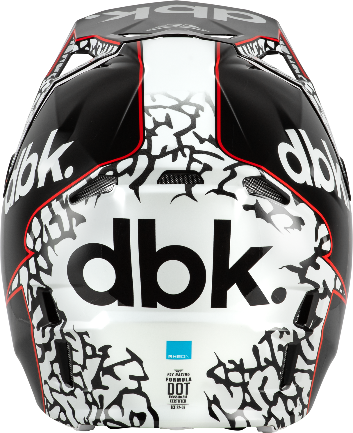 Fly Racing Formula CP Dbk Helmet Black/White/Red for Motorcycle Riders - Sizes MD/LG - Impact-Resistant and Lightweight