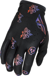 Fly Racing Youth Lite Outline Gloves Black/Red/Purple for Youth Bikes and ATVs