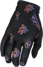 Fly Racing Lite Outline Gloves Black/Red/Purple Medium – Touch Screen Compatible for Dirt Bikes and Off-Road Vehicles