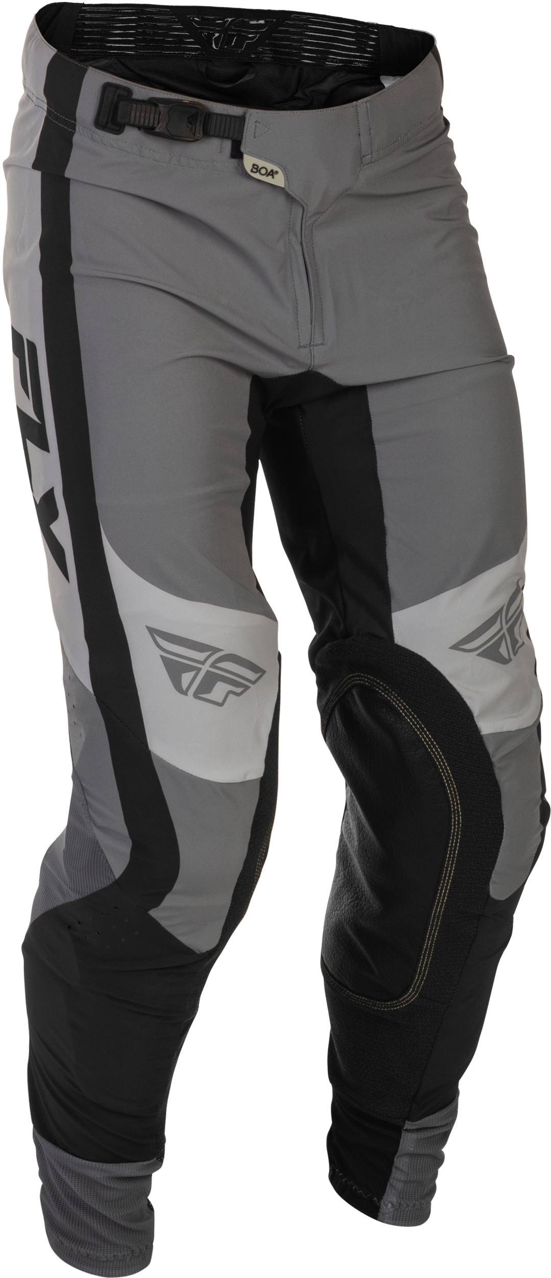 Fly Racing Lite Pants Grey/Black Size 28 - Motorcycle Riding Gear for Men and Women with Adjustable Fit and Enhanced Protection