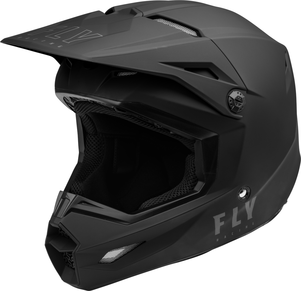 Fly Racing Kinetic Lite Helmet Solid Matte Black XS - DOT Approved Motorcycle Helmet with Ventilation for Street and Off-Road Use