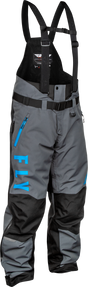 Fly Racing Carbon Bib Grey and Blue Small for Motocross and Off-Road Vehicles