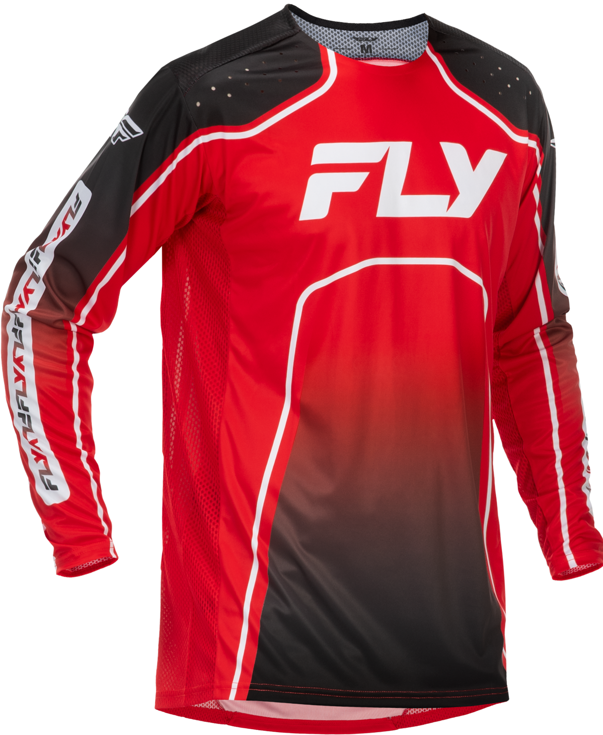 Fly Racing Youth Rayce Bicycle Jersey - Long Sleeve, Red/Black/White - Ideal for BMX, Mountain Biking & Cycling in Youth Sizes