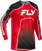 Fly Racing Rayce Bicycle Jersey in Red/Black/White for Mountain and Road Bikes, Size 2X