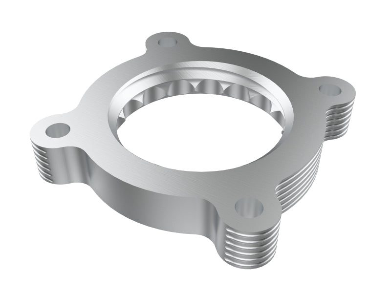 aFe Silver Bullet Throttle Body Spacer Kit for Subaru Crosstrek 2021-2024 with Serrated/Helix Design