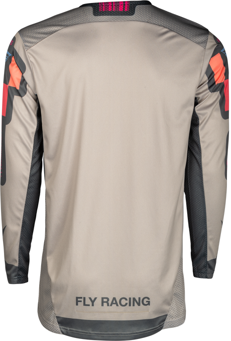 Fly Racing Lite Vice Jersey for Motocross - Light Grey/Pink/Coral, Size 2X