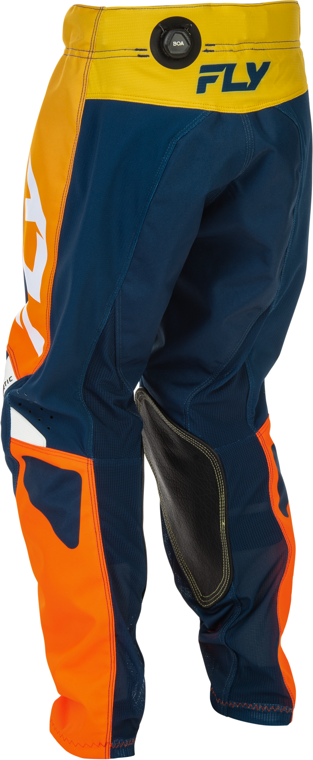 Fly Racing Youth Kinetic Pants Navy/Orange Size 18 - Durable Motorcycle Riding Gear for Kids