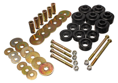 Energy Suspension Hyper-Flex Polyurethane Cab and Body Mount Set for 1998-2000 Ford F-150 (2WD) and 1998-2000 Ford F-250 (2WD) - Black