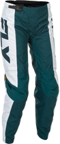 Fly Racing Women's F 16 Pants for Motocross - Teal/White/Gold, Size 15/16, Fits Kawasaki, Honda, Yamaha, Suzuki, KTM, and More