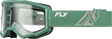 Fly Racing Focus Goggle Olive/Grey with Clear Lens – Universal Fit for Off-Road, ATV, and Dirt Bikes