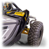 Front fender armor kit for Maverick R, extended ABS shells with aluminum mount brackets