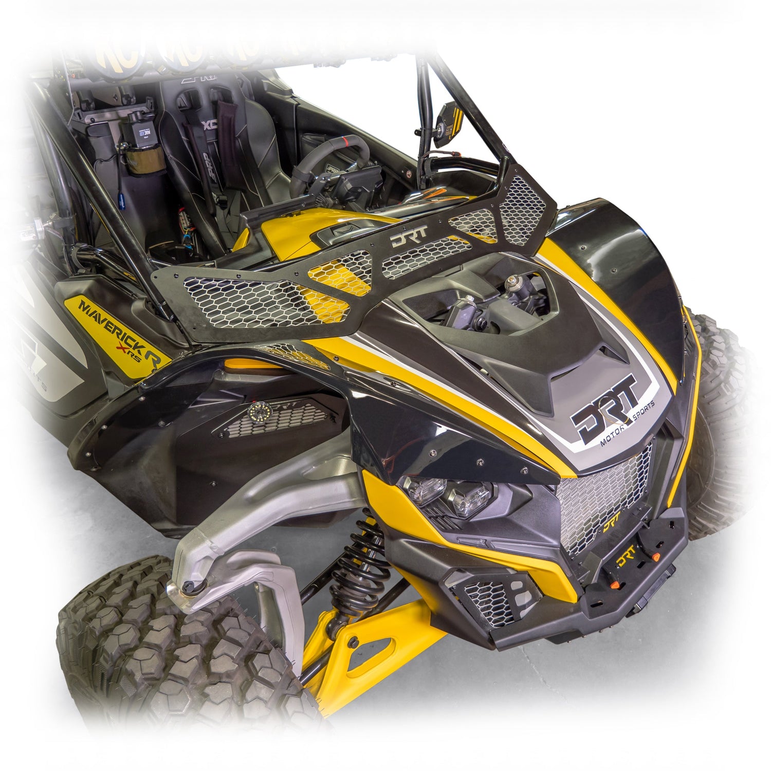 2024+ Maverick R front fender set, smooth finish, durable ABS, corrosion-resistant hardware