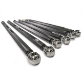 Maverick R hex bar radius rods, PTFE lined rod ends, machined pockets, anodized finish