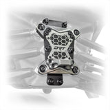 DRT Can-Am Maverick X3 2017+ Billet Aluminum 3-PC Radius Rod Plate Kit Front view