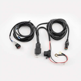 Dual Row High Output 8"Light Bar by AJK Offroad Top View of Wires Used for Install
