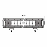 Dual Row High Output 8"Light Bar by AJK Offroad Schematic of Light