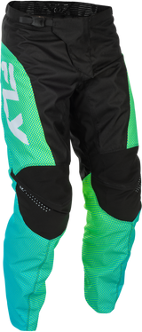 Fly Racing F 16 Pants Aqua/Black/White Size 28 – Durable Motorcycle Pants with Mesh Liner for Off-Road and Motocross Vehicles