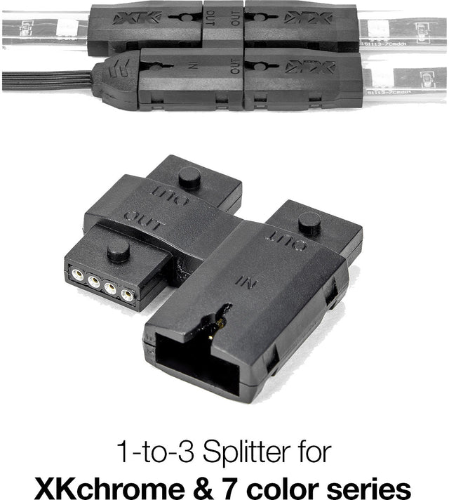 XK GLOW 1 to 3 Splitter XK-4P-SPLIT for Enhanced LED Light Distribution