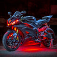 XK GLOW Red LED Strip 10-Piece Kit for Car Engine and Ground Under Glow - Model XK034001-R