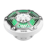 DS18 NXL-M Series Marine & Powersports 6.5-Inch 2-Way Speaker with RGB LED Lighting - White