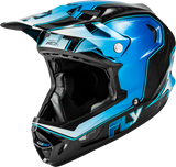 Fly Racing Werx R Flow Carbon Helmet Black Carbon/Blue/White – X-Small, Motorcycle Helmet with Impact Protection and Ventilation
